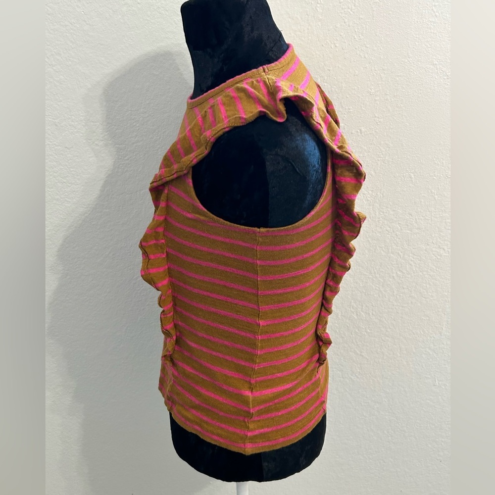 J.Crew Linen Ruffle Sleeve Top | Size XS - Picture 2 of 8